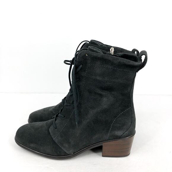 NAOT Womens Majesty Mid Calf Boots US 9 EU 40 Charcoal Suede Lace Up NIB - Picture 7 of 11